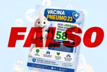 Informação de vacina Pneumo 23 para maiores de 58 anos é falsa