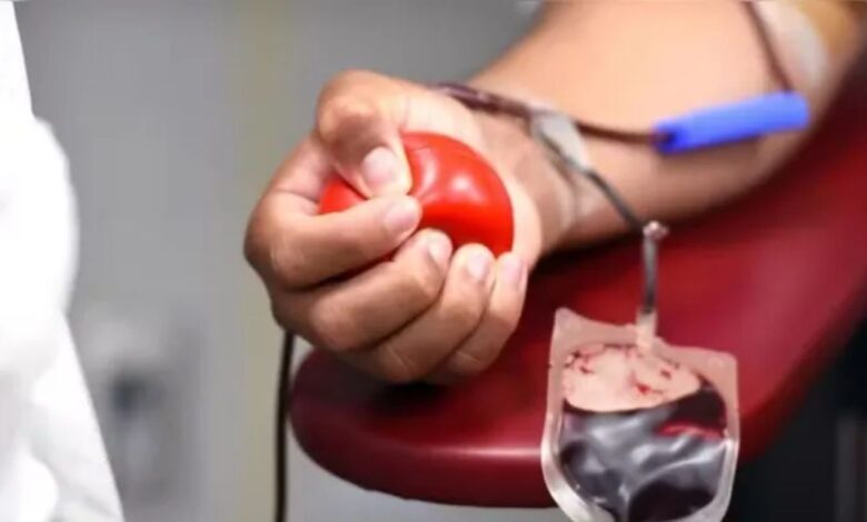 Hemocentro no Pará durante atendimento a doadores de sangue