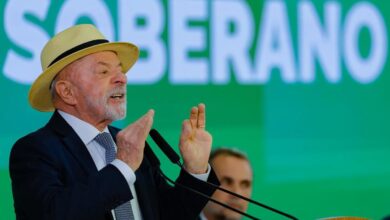 O presidente Lula durante evento oficial