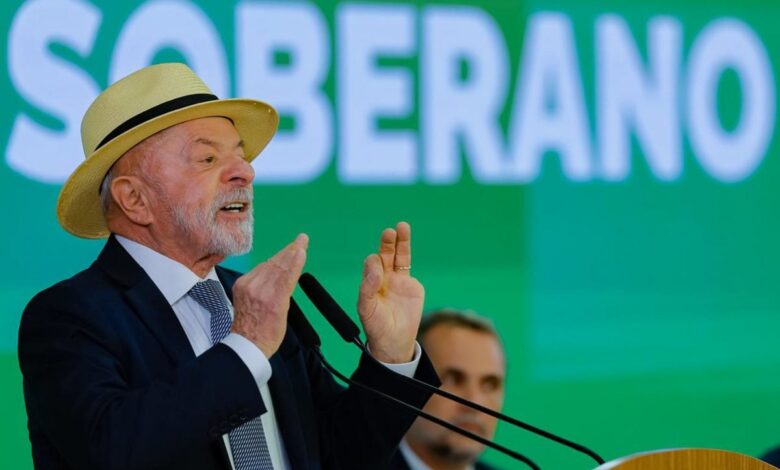 O presidente Lula durante evento oficial