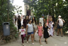 Visitantes no Bosque Rodrigues Alves durante o encerramento do aniversário