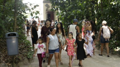 Visitantes no Bosque Rodrigues Alves durante o encerramento do aniversário