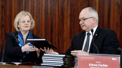 Edson Fachin e Rosa Weber em evento oficial do STF