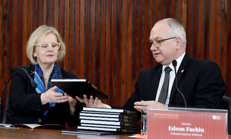 Edson Fachin e Rosa Weber em evento oficial do STF