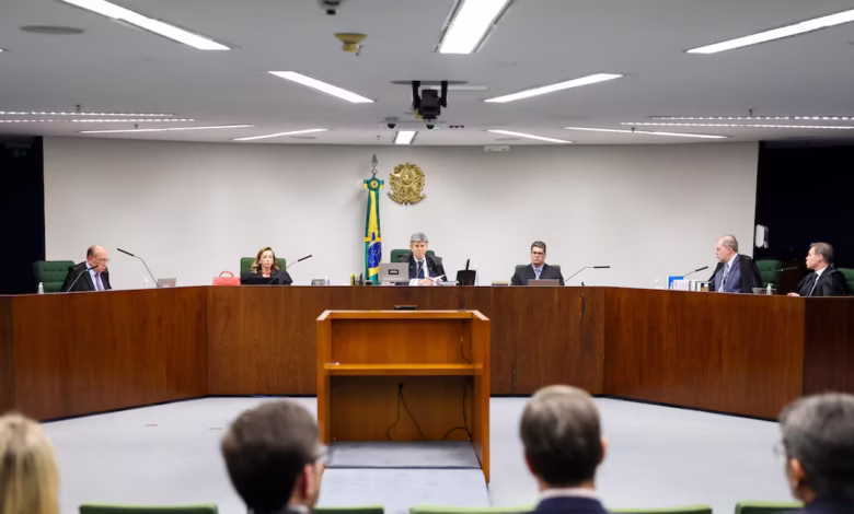 Ministros do Supremo Tribunal Federal durante sessão em Brasília.