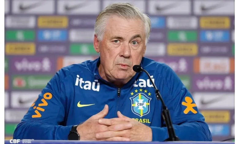 Técnico Carlo Ancelotti comanda a Seleção Brasileira