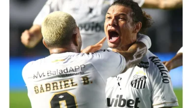 Partida entre Santos e Atlético-MG na Vila Belmiro pela Copa Sul-Americana