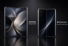 Celular dobrável em destaque