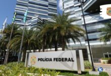 Policiais federais em operação de segurança