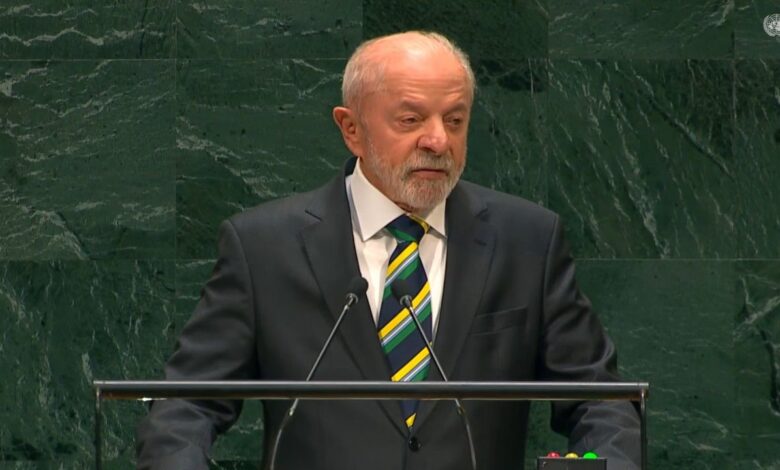 Presidente Lula discursando na Assembleia Geral da ONU