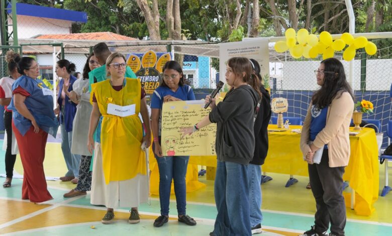 Alunos participam de atividades do Programa Saúde na Escola em Belém