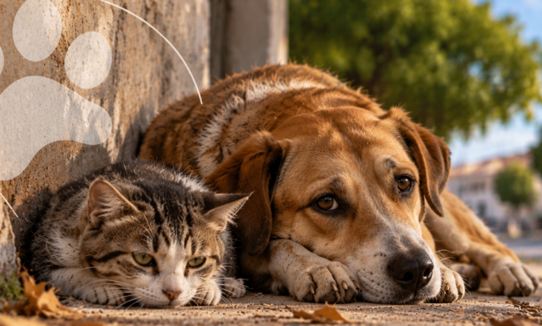 Cães e gatos em situação de rua no município de Araguaçu