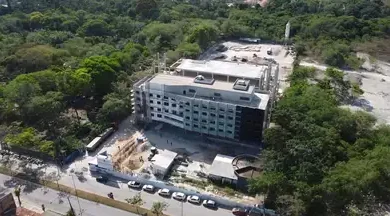 Vista das obras do novo Hospital Regional Público do Leste em Paragominas
