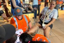 Profissionais de saúde da Sesma atendem devotos durante as procissões do Círio de Nazaré em Belém