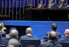 Imagem ilustrativa do plenário do Senado Federal durante sessão de votação