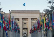 Sede da Organização das Nações Unidas em assembleia