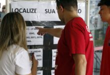 Urna eletrônica durante votação