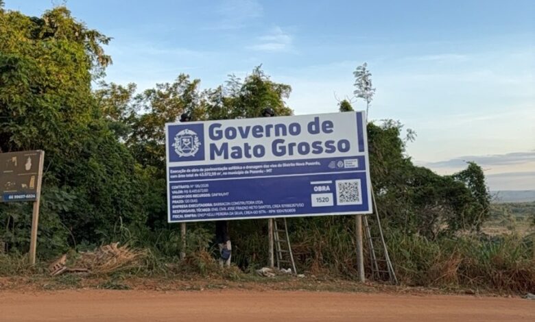 Asfalto em Nova Poxoréu