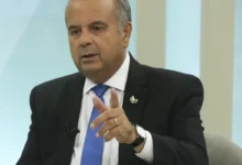 Senador Rogério Marinho em coletiva de imprensa no Senado Federal