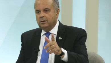 Senador Rogério Marinho em coletiva de imprensa no Senado Federal